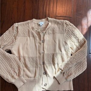 Current Air Beige Sweater Cardigan